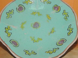 Chinese 6&quot; Hand Painted Bowl Famille Verte Antique 19th earlier Lobed Fo... - $26.99