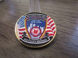 Fire Department Of New York September 11th 2001 Challenge Coin #433T - £14.85 GBP