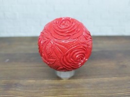 Rose Flower Gear Shift Shifter Knob from Billiard  Ball  Hand Carved PAINTED - £74.72 GBP