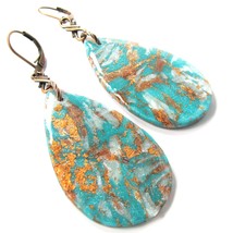 Marble Design Polymer Clay Earrings Casual Fashion Jewelry For women - £14.85 GBP