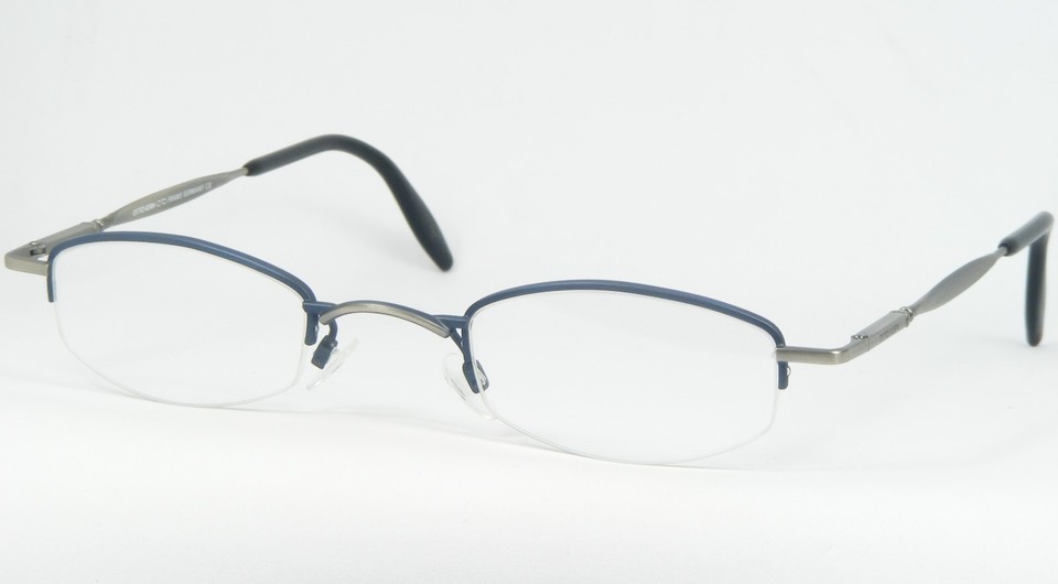 Vintage OTTO KERN 9469 311 BLUE /SILVER-GREY EYEGLASSES 46-26-140mm Germany - $77.29