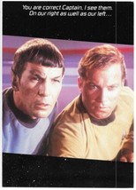 Classic Star Trek Mr. Spock &amp; Captain Kirk Greeting Card 1986 #250593 NEW UNUSED - £5.42 GBP
