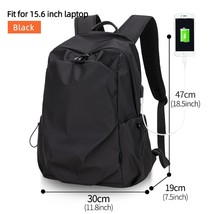 Men Fashion Backpack 15.6inch Laptop Backpack Men Waterproof Travel Outdoor Back - £46.95 GBP