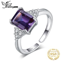 2.3ct Created Alexandrite Sapphire 925 Sterling Silver Open Adjustable Ring for  - £19.91 GBP