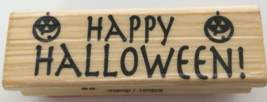 CraftSmart Rubber Stamp Happy Halloween Pumpkins Holiday Fall Autumn Crafts - £3.97 GBP