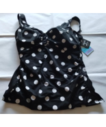 Swim Solutions Separates Tummy Control Black/White Tankini Size 10 - $31.99 CAD