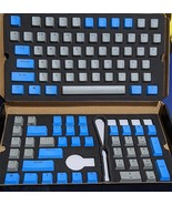 BLUE GREY 104 KEYCAPS KEY CAPS DOUBLE SHOT FOR MECHANICAL CHERRY SWITCH ... - $760.27 MXN