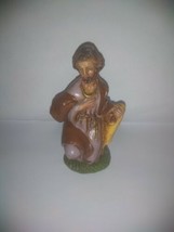Vintage Molded Nativity Kneeling Joseph Figure Made in Italy 4 inches tall - $15.59