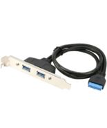 Low Profile 80mm Height USB 3.0 Female Back panel to Motherboard 20pin c... - $21.66 CAD