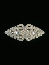  Vintage 30s Art Deco rhinestone duette (brooch and fur clips)