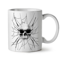 Spider Web Skeleton Skull NEW White Tea Coffee Mug 11 oz | Wellcoda - £12.82 GBP