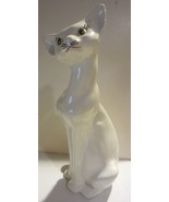 Vintage Ceramic White Siamese Cat Figurine - £10.46 GBP