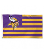 Minnesota Vikings Flag 3x5 Deluxe Americana Design - $1,635.54 MXN