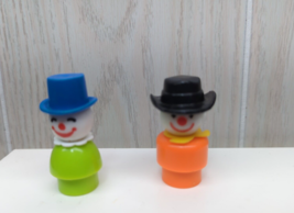 Fisher-Price Little People vintage green circus clown blue hat orange ro... - $20.57