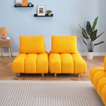 Yellow Teddy Sofa: 60&quot; Comfort for Apartment - $419.99