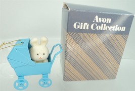 Vintage Avon The Spring Bunny Collection Ornament - Bunny in a Baby Carriage - £7.78 GBP