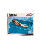 Vintage Intex Tan Dazzler Pool Lounge 77&quot;x48&quot; The Sport Set Teal Blue In... - $81.22 CAD