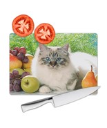 Cat Fruits : Gift Cutting Board Kitchen Food Apple Kitten Pet Animal Nature - $28.99
