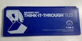 Discovery Toys Think It Through Tiles in Blue Case Learning Game 1984 PA... - $11.87