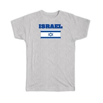 Israel : Gift T-Shirt Flag Chest Israeli Country Expat Patriotic Flags Travel So - £14.32 GBP