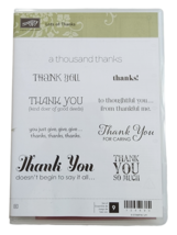 Stampin Up Stamp Set of 9 Lots of Thanks Gently Used Cling Rubber 129690 - £5.39 GBP