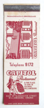 Capitol Restaurant - Williamsburg, Virginia 20 Strike Matchbook Cover Matchcover - £1.36 GBP