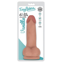 Curve Toys Easy Riders 6 in. Dual Density Dildo with Balls &amp; Suction Cup Beige - £28.99 GBP