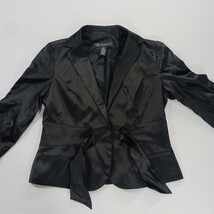 INC International Concepts Women's Black Cotton Blend Blazer Jacket Size Medium image 9