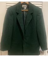 Vintage Women’s Wool Blazer She Ze 8 Green Petite Prophecy  1 Button Poc... - $35.54 CAD
