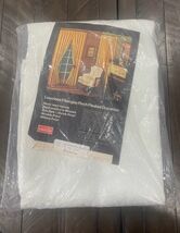 Vtg White Owens Corning Fiberglas Pinch Pleated Drapery Sheer Panel 50x84 - $39.59