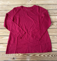 Susan graver NWOT Women’s Cool Cotton Long sleeve Top Size M Red AA - £11.59 GBP