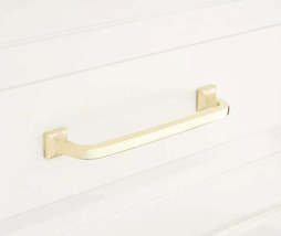 New 6&quot; Polished Brass Klein Solid Brass Cabinet Pull by Signature Hardware - £12.54 GBP