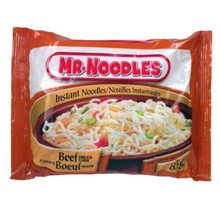 12 packs of MR. NOODLES Beef flavor instant noodles 85g, Canada, Free Shipping - £21.97 GBP
