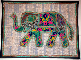 Indian Vintage Cotton Wall Tapestry Ethnic Elephant Hanging Decor Hippie X09 - £23.42 GBP