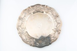 William B Durgin Sterling Silver Serving Dish CD Peacock 11&quot; (486g) Model A1822P - £441.55 GBP