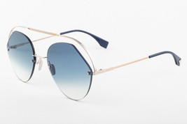 FENDI 326 PJP Navy Blue Gold / Blue Gradient Sunglasses FF 326/S PJP 57mm - £186.14 GBP