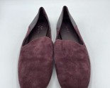 Vince Marley Paneled Leather Suede Trim Embellishment Loafers Burgundy S... - $56.09