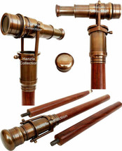 WAVE NAUTICAL -Walking Stick 39 inch with Fitted Solid Brass Telescope Handle  - £35.13 GBP