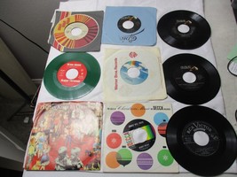 15 vintage Christmas assorted 45 records lot Pop Rock Country light - £42.72 GBP