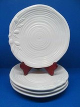 Williams Sonoma Outlet White Swirl Embossed Salad Plates Bundle of 4 - $37.05