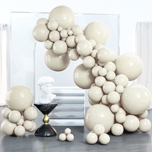 Retro White Balloons, 100 Pcs White Sand Balloons Different Sizes Pack Of 18 Inc - £14.09 GBP