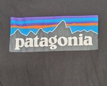 Patagonia Graphic Logo T Shirt Medium Black Long Sleeve Regular Fit - $19.99