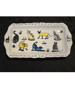 Porcelain Cat Tea Tray by Catcher Designs 2004 – Cartoon Cats London Queen - $33.85 CAD