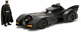 Jada Toys Batman1989 Batmobile With 2.75&quot; Batman Metals Diecast Vehicle With Fig - £15.98 GBP