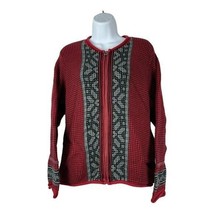 Woolrich Women&#39;s Cotton Full Zip Cardigan Sweater Size Large - £35.98 GBP