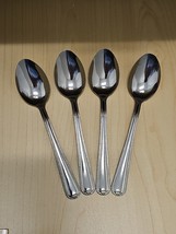 Gibson BEAD Stainless 18/0 Beaded (4) Small Soup Dinner Cereal Spoons Silver - $15.99