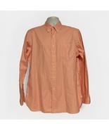 Ralph Lauren Dress Shirt Men&#39;s Medium Orange Gingham Check No Pony Butto... - £17.42 GBP