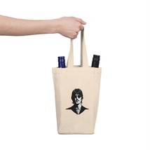 Black and White Ringo Starr Beatles Drummer Photo Print on Canvas Wine Bag - £25.52 GBP