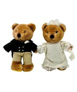 Dakin Bride Groom Brown Teddy Bear Plush Stuffed Animal Toy 7 inch Vinta... - £14.14 GBP