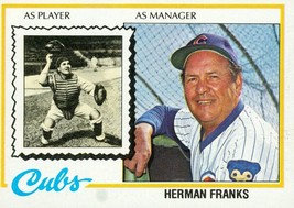 1978 Topps Herman Franks 234 Cubs - £0.79 GBP